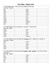 English Worksheet: Past simple revision sheet