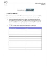 English Worksheet: advertising