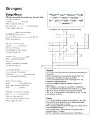 English Worksheet: Stranger by Kenya Grace