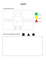 English Worksheet: SHAPES