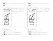 English Worksheet: Let�s make a smoothie 
