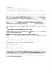 English Worksheet: 9th form test N 3
