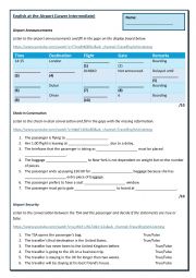English Worksheet: English at the Airport (Listening B1)