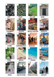 English Worksheet: Places