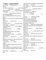 English Worksheet: 7 Years. Song Activity