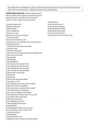 English Worksheet: THE JUNGLE BOOK, Oxford Bookworms, Level Two. 