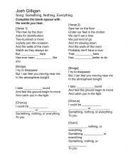 English Worksheet: Song worksheet 