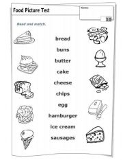 English Worksheet: FOOD