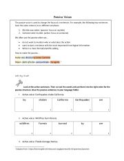 English Worksheet: passive voice 