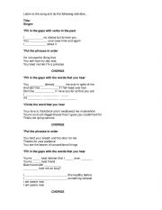 English Worksheet: Head over Feet - Alanis Morissette
