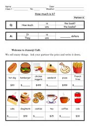 English Worksheet: How much is it