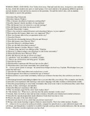 English Worksheet: WOMAN, FROG, DEVIL, short story by Olga Tokarczuk: Comprehension questions