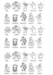 English Worksheet: COLOUR FLASHCARDS