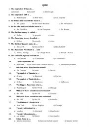 English Worksheet: quiz