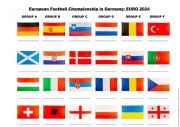 English Worksheet: countries of the European Football Championship 2024