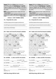 English Worksheet: Eminem - Lose Yourself