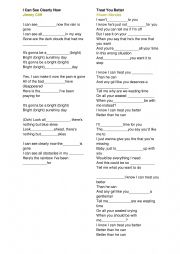 English Worksheet: Music - can - could