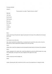 English Worksheet: Iron Man cut and paste