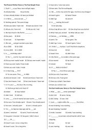 English Worksheet: Present Perfect or Past Simple tense