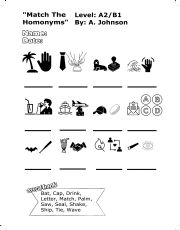 English Worksheet: Match The Homonyms worksheet