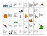 English Worksheet: SPORTS BOARDGAME