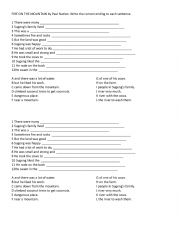 English Worksheet: FIRE ON THE MOUNTAIN by Paul Nation. Write the correct ending to each sentence.