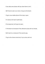 English Worksheet: Grass Skirts - First conditional
