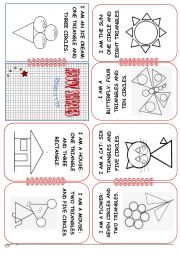 English Worksheet: Mini book Shapes and Numbers 