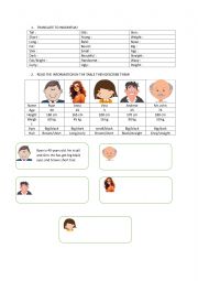 English Worksheet: appearance