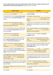 English Worksheet: Tandem- present perfect progressive Easter