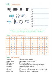 English Worksheet: Gadgets