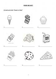 English Worksheet: food