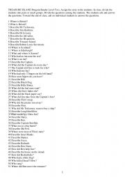 English Worksheet: TREASURE ISLAND Penguin Reader Level Two