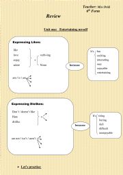 English Worksheet: 6th form revision