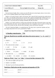 English Worksheet: test