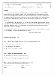 English Worksheet: test