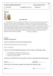 English Worksheet: test