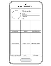 English Worksheet: My Instagram Profile