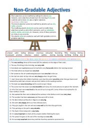 English Worksheet: Non-Gradable Adjectives worksheet 1