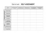 English Worksheet: Self-assessment