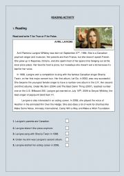 English Worksheet: READING ACTIVITY 3 