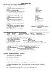 English Worksheet: Video Lesson 