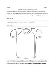 English Worksheet: Create Your Own Soccer Team