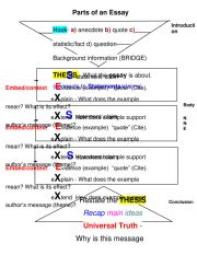 Parts of the Essay -5 paragraph graphic organizer