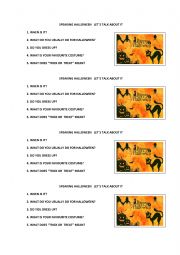 English Worksheet: Halloween speaking