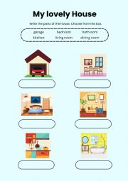 English Worksheet: My house