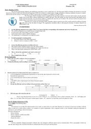 English worksheet: suitable for 2nd year classes common streams