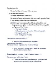 English Worksheet: punctuation 