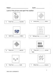YEAR 1 WORKSHEETS