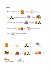 English Worksheet: rebus writing